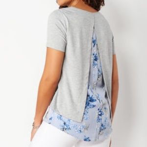 Beautiful Knit Layered Look Top with Split Back